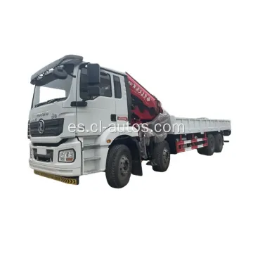Camión de carga Shacman 8x4 12 ruedas con grúa de nudillos de 16ton